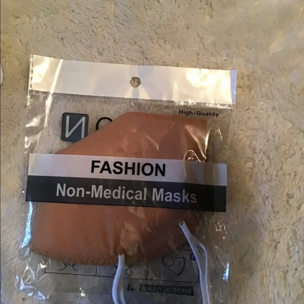 Masks Bundle Fashion masks blue & silver are metallic one dark beige All NWT 3…